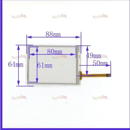 ZhiYuSun 4056Touch Screen Glass FOR Collector screen this is compatible 3.5 inch 4 wire resistive Touch Panel 88mm*64mm inch