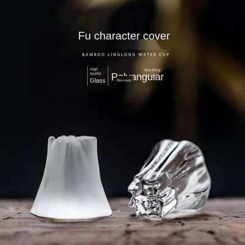 Glass Cover Handmade Glass Pot Crystal Cover Diamond Transparent Decoration Kung Fu Tea Set Accessories Tea Ceremony
