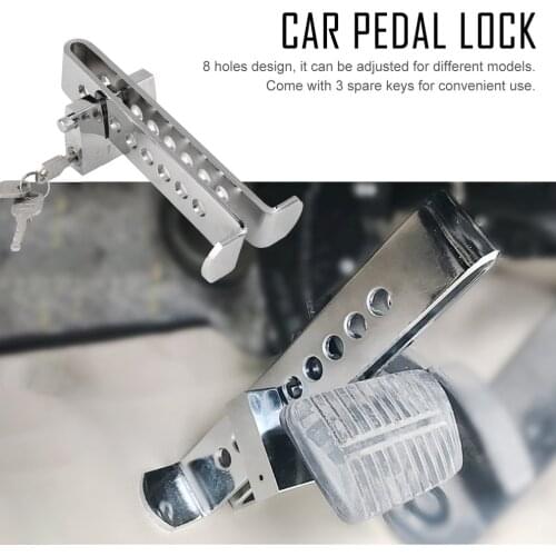 Universal Auto Car Brake Clutch Pedal Lock Alloy Steel Security Anti-Theft For Cars Truck Throttle Accelerator Pedal Lock