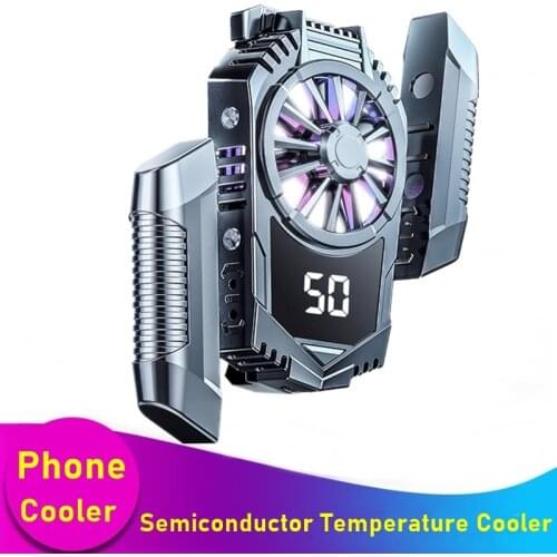 Universal Phone Cooler Semiconductor Radiator for Phone Built-in BatteryTemperature Display Mini Cooling Fan For Iphone Samsung