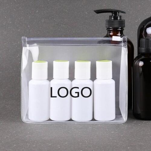 10Pcs Custom Logo Transparent PVC Cosmetic Tools Packaging Bag Zipper Plastic Bag Gift Bag Travel Home Storage Bags Small Bags
