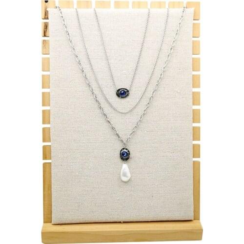 Punk Boho Cuban Metal Chain Minimalist Drop Pearl Choker Necklace 2020 Bohemian Jewelry Wholesale