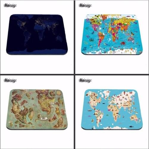 Mairuige Map Vintage Cool Anti-Slip Game Vintage Stylish Mouse Pad Gaming Rectangle Mousepad 22x18cm And 25x20cm And 25x29cm