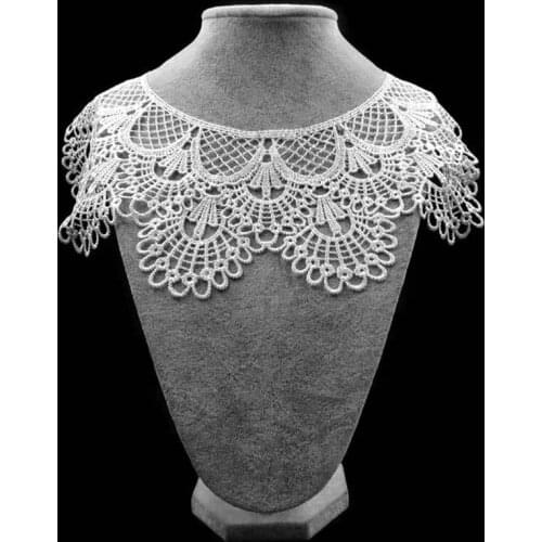 Embroidered Venise Lace Neckline Collar Embellishment Sewing Applique Trims Sewing Supplies Scrapbooking