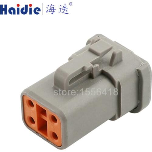 Free shipping 2sets 4pin auto electric houisng waterproof plug plastic wiring cable connector DTP04-4P-E003