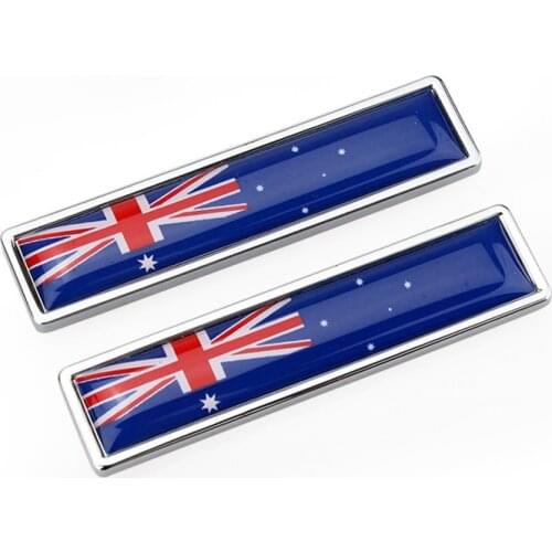 1 Pair Australia Flag 3D Metal Car Sticker Decal Decoration Badge Emblem Motorcycle Accessories Auto Stickers For Audi Bmw Seat