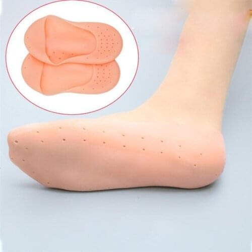 1 Pair Silicone Foot Chapped Care Tool Moisturizing Gel Heel Socks Cracked Skin Care Protector Pedicure Health Monitors Massager