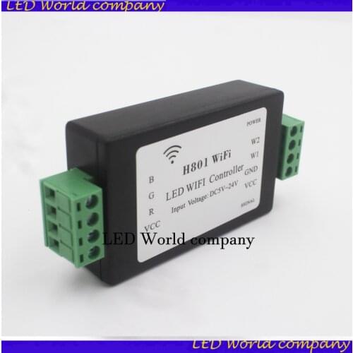 1pcs H801 WiFi;RGBW LED WIFI controller;RGBW WiFi LED H801 Controller;DC5-24V input;4CH*4A output
