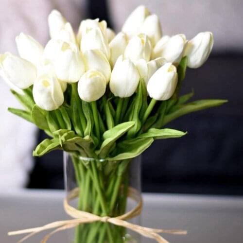 10pcs Wedding Decoration Artificial Flowers Bouquet Tulip Artificial Flower Fake Flowers Bouquet Tulips Flowers Bouquet Wedding