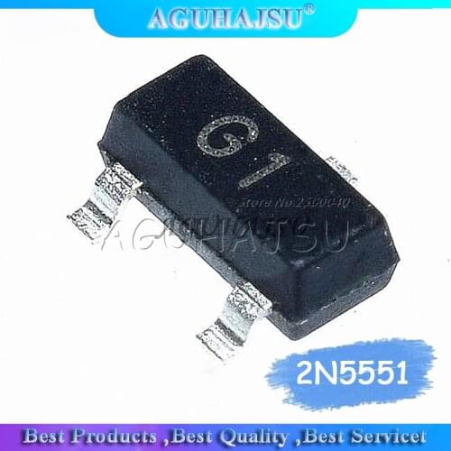 100PCS 2N5551 SOT23 MMBT5551 G1 SOT23-3 Bipolar Transistors - BJT PNP Transistor New original