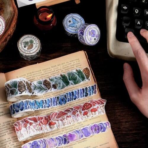 1pc/sell Flower Series Washi Tape Stationery Decorative Tape Scrapbooking Photo Album School Tools Kawaii Scrapbook Paper