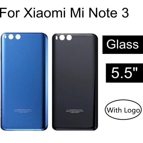 5.5" For Xiaomi Mi Note 3 Back Battery Cover Mi Note3 Rear Glass Door Housing Case For Xiaomi Mi Note 3 Battery Cover