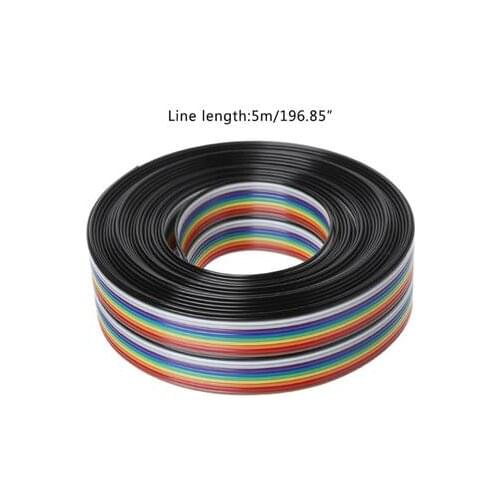 5M 1.27mm 20P Rainbow Cable flat line bracket Welded Cable Connector Cable copper