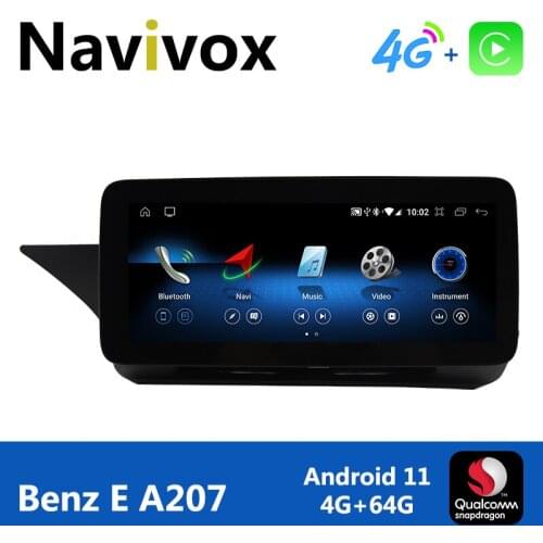 Android 10.0 Car GPS Navigation For BENZ E Class W207 C207 A207 2009-2015 Wireless Carplay 4G LTE Youtube GOOGLE Play Monitor