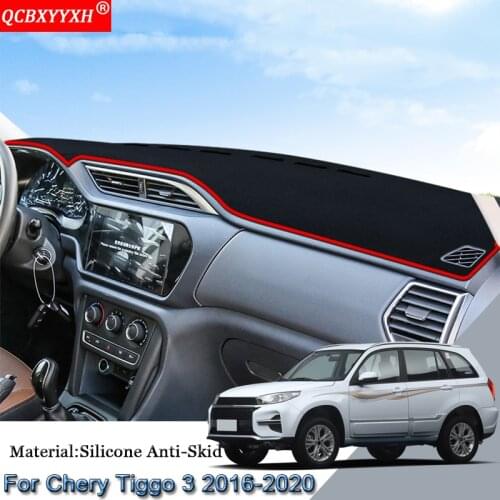 Car Styling For Chery Tiggo 3 2016-2020 Auto Dashboard Protective Mat Shade Cushion Pad Rose Carpet Mat Cover Internal Accessory
