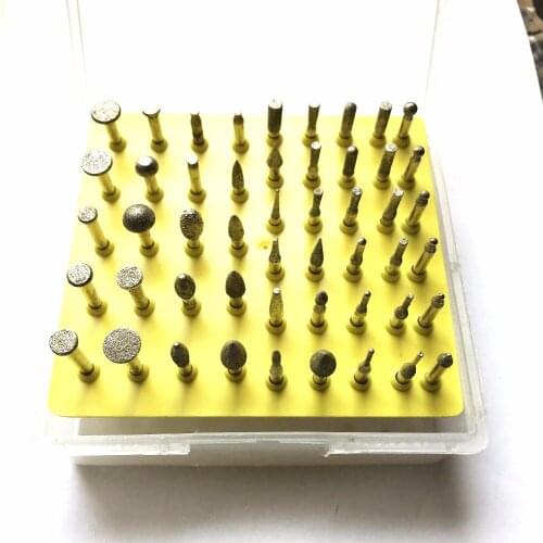 Free shipping, 50pcs/lot, Small grinding head 3mm Handle,rotary head,rotary tool for glass grinding, stone grinding and carving