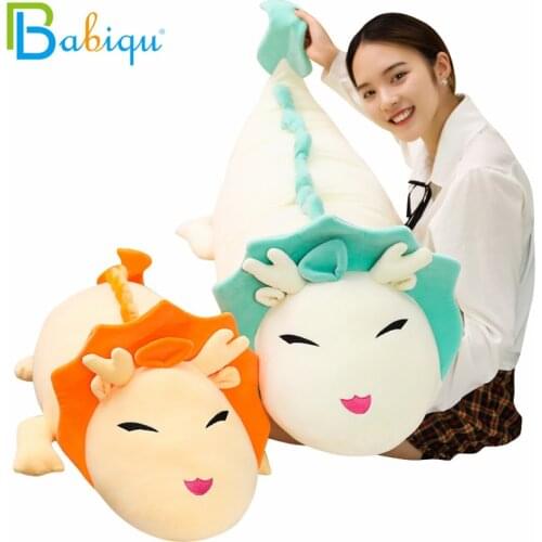 90-130cm Big Soft Cartoon Dragon Anime Miyazaki Hayao Spirited Away Haku Cute Doll Plush Toys Pillow Dolls Gift for Kids Girls