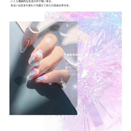 Color Flash Nail Stickers Decals Nail Art New Year Manicure Full Wraps Tool
