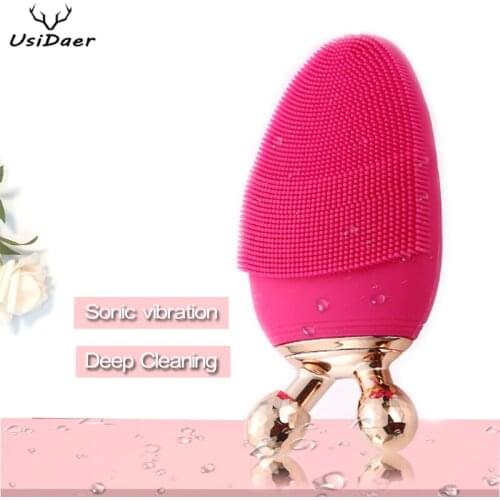 UsiDaer Electric Face Cleaning Brush Face Washing Massage Brush Cleanser Electric Facial Cleanser Cleansing Skin Deep