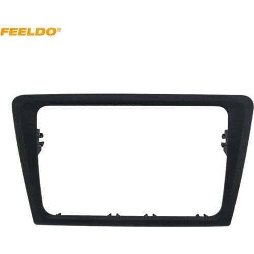 FEELDO Car Radio Fascia Frame Panel Dash Mount Kit Adapter Trim For SKoda Rapid 2013~Present #HQ5251