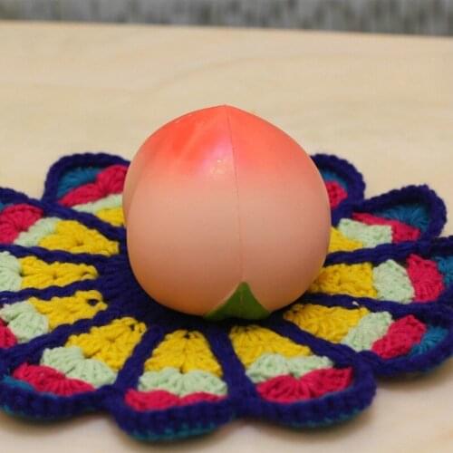 Toye kitchen Emulation Food Simulation Soft Pu Peach Resilience Food Vegetable Fruit Pretend Play House Toy Childrens