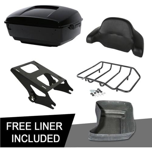 Motorcycle King Trunk Mount Rack For Harley Touring Tour Pak Pack Road King Road Glide Street Glide Electra Glide 2014-2020