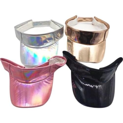 Summer Shiny PC PC UV protection Sun Visor Caps Outdoor Girls Casual Adjustable Sun Hats Beach Hats For Travel and sport Hiking