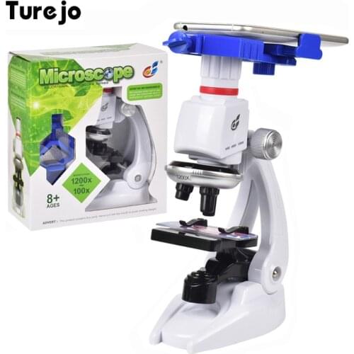 1200X Student Monocular Biological Microscope Set LED Home School Science Educational For Kids Child Lab Optical Instruments