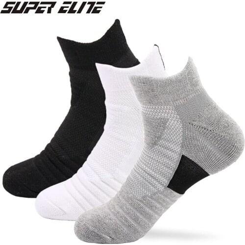 Pure color bobby socks Anti Slip shock absorption Breathable basketball sport gym dance football excercise training short socks