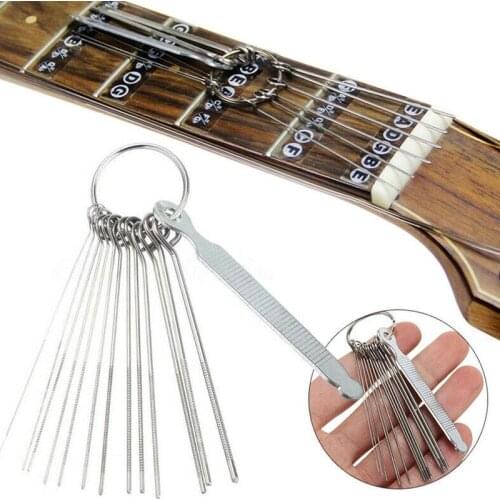 New 13 String Saw Rods Guitar Bridge Pin Hole Tool Saw Rods Filing Set Guitar Frets Nut Slotting Bass String Groove Slot 2021