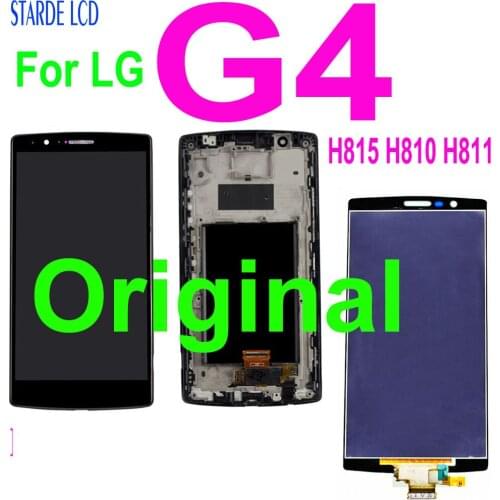 Original 5.5" For LG G4 H815 H810 H811 LCD Display Touch Screen Digitizer Assembly with Bezel Frame