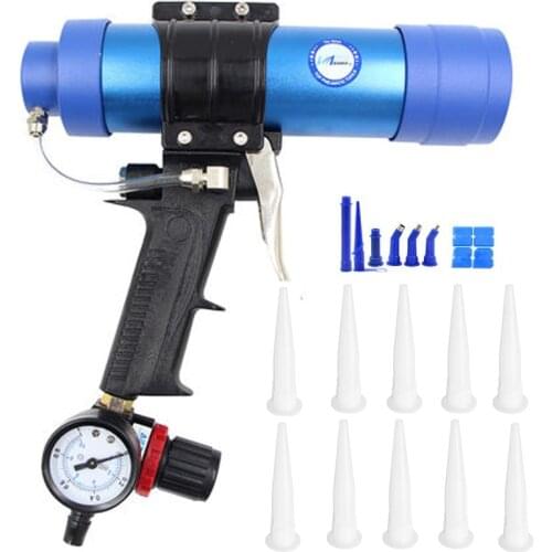 310ML Air Caulking Gun/ Pneumatic Cartridge Dispenser Silicon Sealant Applicator Glass Gluing Tool Construction Caulking Gun