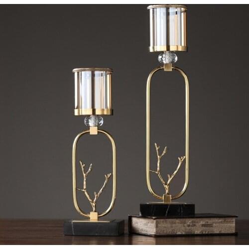 French rustic imitation copper candlestick Markor advanced country resin decoration process Home Decor Accessories