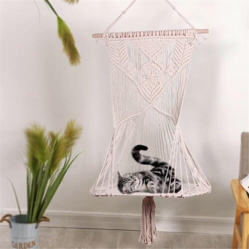 Cat Swing Hand-woven Cat Hammock Pet House Cat Kennel Bohemian Handwoven Tapestry Wall Hanging Home Decoration Wall Hanging