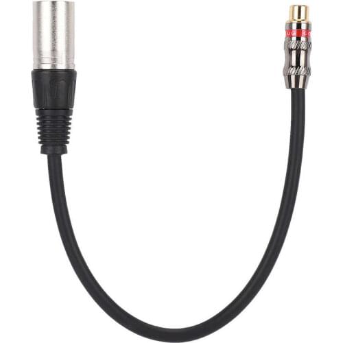 For RCA Female to XLR Male Zinc Alloy Casing Gold Plated for RCA Interface Audio Adapter Cable 30cm