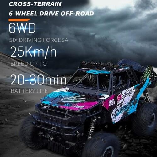 QX3688 RC Car 2.4Ghz 1/10 Off Road RC Trucks with Spray 6WD Climbing Vehicle Gifts Toys for Kids Adults Children