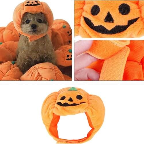 Halloween Pet Photo Props Plush Pumpkin Hats For Cats Halloween Cat Accessories Funny Pumpkin Pet Dog Hats Pet Costume #WT