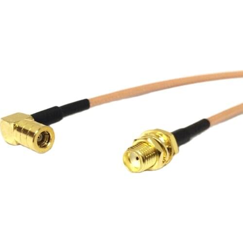 SMA female to SMB female right angle RA RF jumper cable 15cm 6inch wholesale NEW