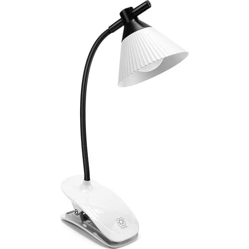 Led Lampshade Clip Reading Book Light, Rechargeable Book Light for Reading,Eye Protection LED Reading Lamp