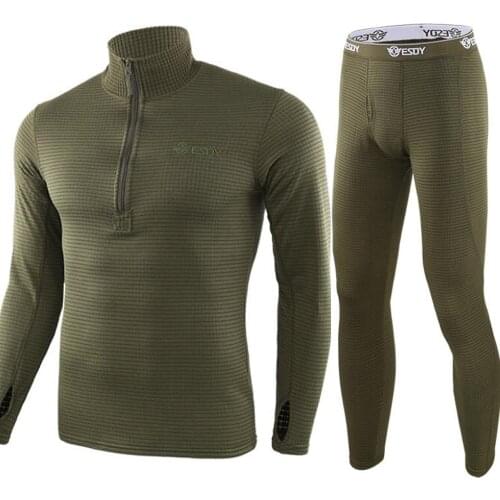 Long Johns Men Tracksuit Thermal Underwear Mens Fleece Breathable Sweat Quick Drying Thermo Underwear Tactical Motion Clothes