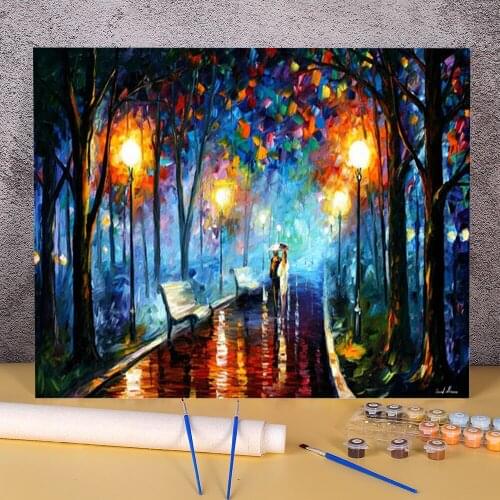 Misty Mood Painting By Numbers Package Oil Paints 40*50 Picture By Numbers Photo Wall Paintings For Kids For Wholesale