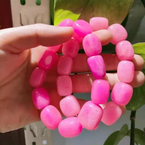 1pc Natural mineral quartz crystal lady bracelet gift for girlfriend, especially bright color