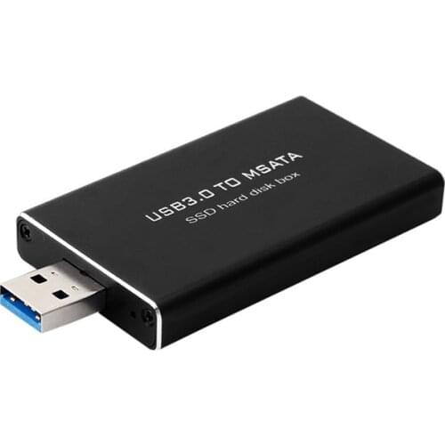 USB 3.0 to mSATA SSD Hard Disk Box Converter Adapter Enclosure External Case 1pc