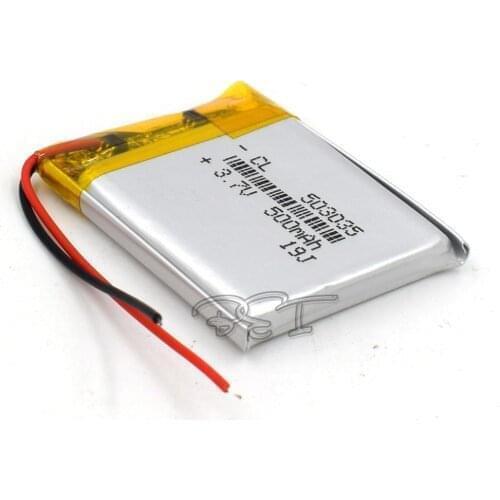10Pcs 3.7V 500mAh Li-Po Li Ion Rechargeable Battery 503035 Lithium Polymer Cells For Mp3 MP4 MP5 GPS PSP Mobile Bluetooth