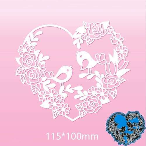 115*100mm bird flower New Arrival Frame Cutting Dies Stencil DIY Scrapbooking Photo Album Embossing Paper Card
