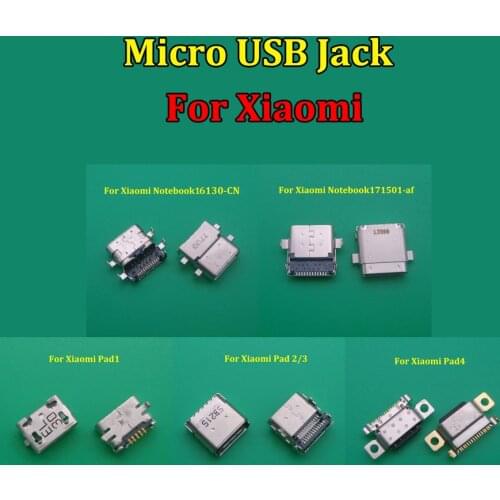 20pcs USB Data Charger Port Tail Plug Connector Micro USB Jack Replacement For Xiaomi Notebook 161301-CN/171501-af Pad1/2/3/4