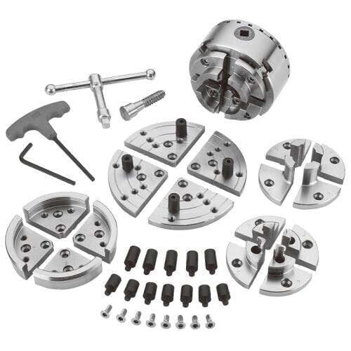 4-jaw self-centering wood work lathe chuck round jaws (with tooth in both sides) for 3.75 inch
