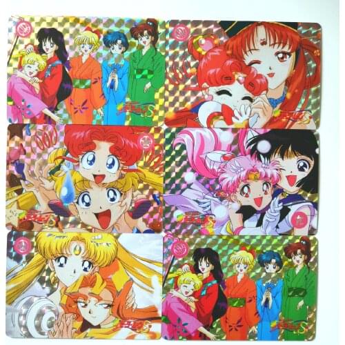 55pcs/set Sailor Moon Toys Hobbies Hobby Collectibles Game Collection Anime Cards