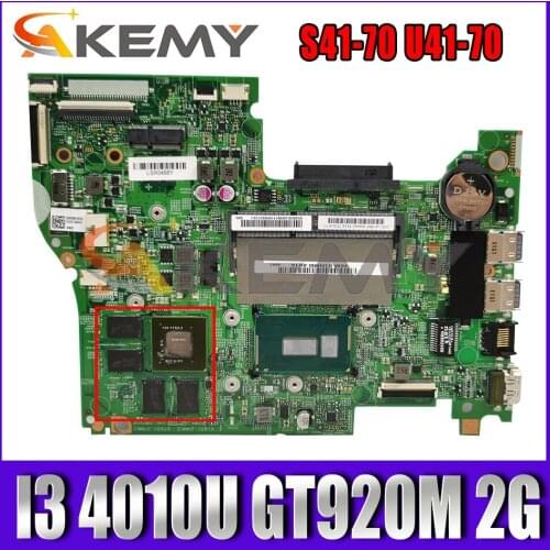Akemy For Lenovo s41-70 u41-70 PC Motherboard I3 4010U GT920M 2G Graphics Quality Assurance 100% Test OK