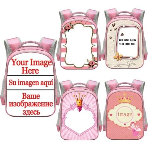 Customize Your Image / Logo / Name Backpack Children School Bags for Kindergarten Girls Cute Book Bag Baby Toddler Backpacks